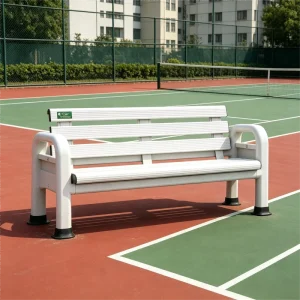 Aluminum Alloy Tennis Court Bench Rustproof Court Side Waiting Seating for Sports Venue Size L2020*W720*H850mm