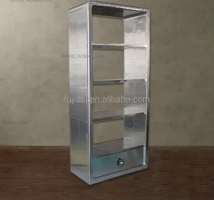 Aluminum Bookcase Library Bookshelf Chinese Furniture Metal Shelf Dividers Aluminium Frame RTK 118