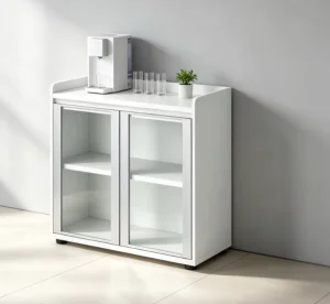 Aluminum Frame Eco Friendly Office Filing Cabinet 45 Miter Cut Hidden Handle Imported Antibacterial Lock TP-11A