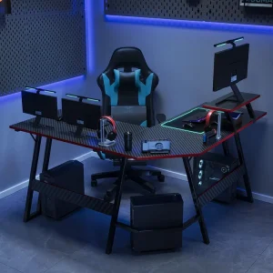Aluminum Gaming Table with Lightweight Frame Cable Management Hub Anti Glare Surface