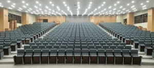 Aluminum Leg Customizable Auditorium Chair Rotating Writing Tablet High End Theater Furniture for Conference Hall Lecture Room