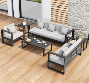 Aluminum Modern Outdoor Dining & Garden Sofa Set for Hotel and Villa Use China Factory