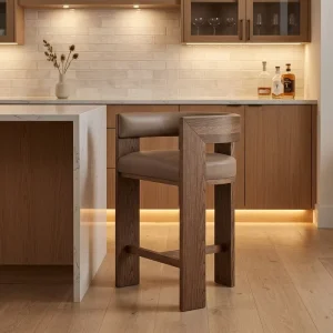 America Style Indoor Dining Room Bar Chairs Furniture Contemporary Fabric Counter Stools