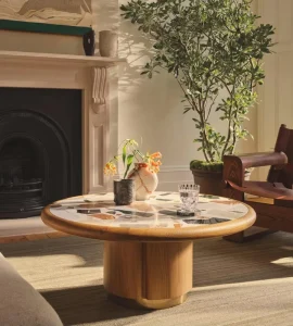 America Style Living Room Reclaimed Solid Wood Coffee Tables for Home