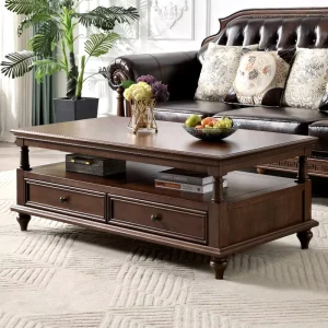American Country Style Solid Wood Coffee Table Antique Finish Living Room Home Furniture Small Apartment Full Wood 1.2 1.3 1.4m