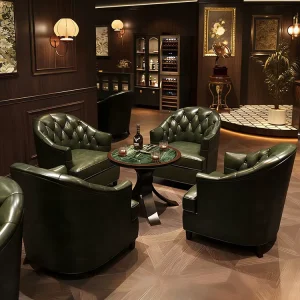 American Design Solid Wood Commercial Restaurant Furniture Bar KTV Reception Table and Chair Set Mail Packed