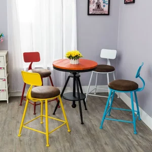 American Iron Metal Chair Outdoor Chair Retro Industrial Iron Loft Stool Dining Bar Chair