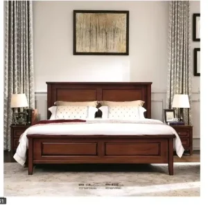 American Luxury Antique Vintage Solid Wood Bedroom Set Superior Durable Dining and Hotel Room Furniture