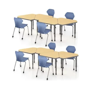 American Modern Classroom Desk and Chair Set School Furniture Student Desk and Chair