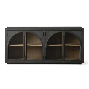 American Retro Traditional Solid Wood TV Cabinet Living Room Bedroom Storage Customized Four door