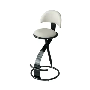 American Style Leather Bar Chair Commercial High Stool with Iron Frame Modern Design Bar Furniture