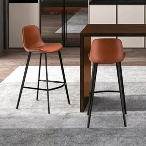 American style Minimalist Design Carbon Steel Frame High Bar Stool for Home Dining Counter Use HD 7133