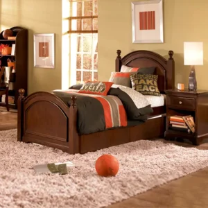 American style Solid Wood Bed Vintage Double Bed with Drawers Queen size Bed Bedroom Furniture for Apartments and Hotels
