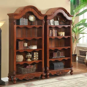 American style Solid Wood Bookshelf Multi functional Storage Bookcase and Display Cabinet for the Living Room Home Furniture