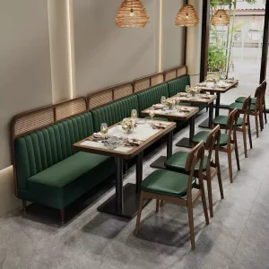 American-style Western Restaurant Booth Sofas Commercial Hotpot Dining Japanese-style Restaurant Solid Wood Table-and-chair Sets