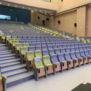 Amphitheater Lecture Hall Seat Cinema Theater Furniture Church Auditorium Chair With Writing Tablet