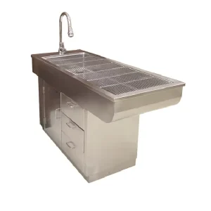 Animal Clinic Stainless Steel Wet Table with Faucet for Dog Surgery