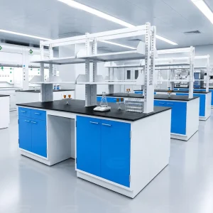 Anti-Corrosive Steel Wood Chemistry Laboratory Benches Workstation for School Medicine Hospital