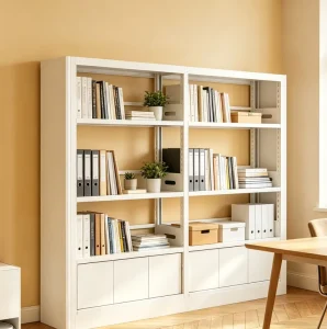 Anti Rust Powder Coating Steel Office Bookshelf Multi Layers Office Storage Book Cabinet