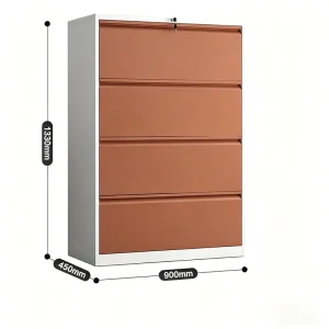 Anti Tilt Design Metal File Cabinet with Reinforced Base Ideal for Both Home Office and Commercial Workspaces