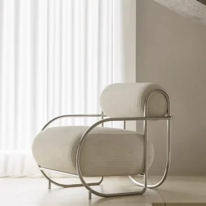 Antique Bauhaus Wave Lounge Chair Fabric Designer Lazy Sofa for Living Room New Home Mall Hotel Blogger Recommended