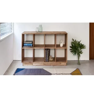 Antique Beech Wooden Shelf Display Storage Bookcase With Stand