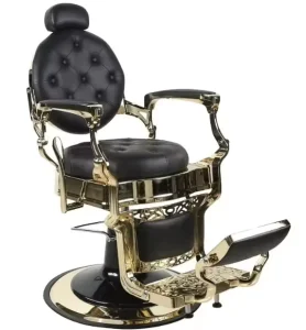 Antique Gold Professional Hairdressing Salon Furniture Durable Barber Chair