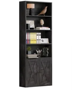 Antique Grey Home House Library Wooden Bookshelf Bookcase Display Open Book Shelf