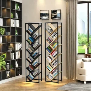 Antique Home Furniture Wooden Tree Shaped Bookshelf Multi Functional Display Bookcase for Modern French Bedroom Library Living
