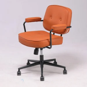 Antique Look Vintage Executive Office Chair High Density Sponge Eco leather Adjustable Height Steel Frame for Modern Office