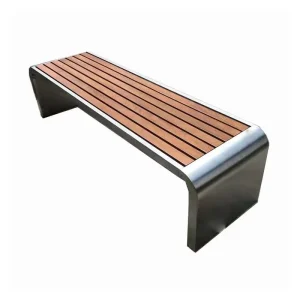 Antique Style Wooden Panel Eco friendly Leisure Bench Seat for Outdoor Garden Park Patio Backless Dining Gym Mall Supermarket