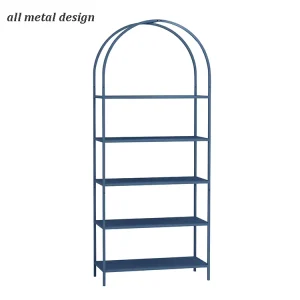 Arched Bookshelf Living Room Book Display Storage Shelf Rack Metal Frame Decorative Bookshelf Bookcase