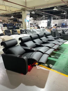 Armchairs Leather Theatre Furniture Home Media Room Basement Living Room Seating Electric Sofa Recliner Chair