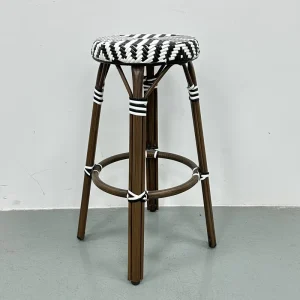Armless Aluminium bar Stool Chairs Rattan Bar Stool Bar Furniture Waterproof Outdoor Rattan Bar Stool China to Malaysia