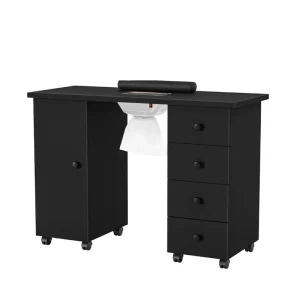 Art Station Modern Glass Professional Salon Furniture Manicure Desk Nail Table with Dust Collector