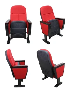 Auditorium Cinema Theater Furniture Fabric Armrests Modern Design School Hotel Use Commercial Seating PM Brand