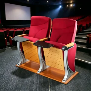 Auditorium Seating with Writing Table Theater Chair Cinema Lecture Hall Conference Room Fixed Auditorium Chair