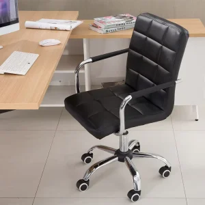 B29 Adjustable Height Office Chair with Armrests and Five Wheel Base