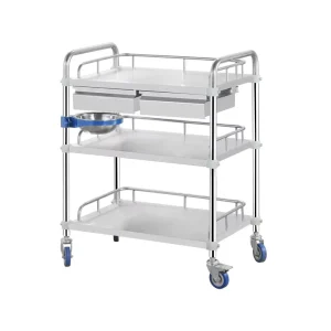 B610 Stainless Steel Medical Instrument Emergency Trolley Hospital Furniture for Hospital and Clinic Medical Carts