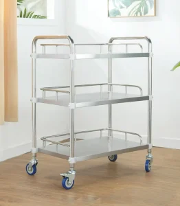 B610 Stainless Steel Medical Instrument Emergency Trolley for Hospital and Clinic Medical Carts