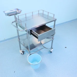 B7 Stainless Steel 4 Wheel Instrument Trolley Medical Cart