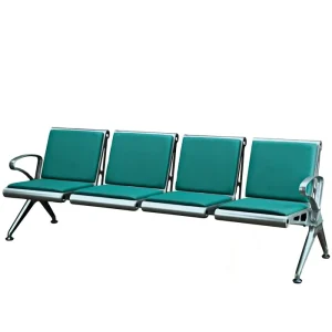 BDEC202B Hospital Waiting Room Reception Area Leather Four Seats Waiting Chairs for Rest