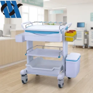 BDT8139 Hospital Patient Medical ABS Anesthesia Emergency Trolley Modern Design Easy Clean