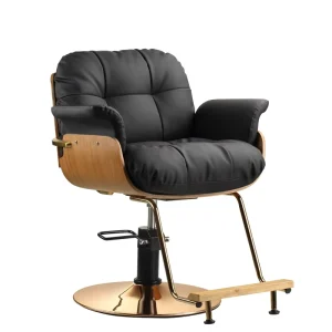 BEIMENG Reclining Salon Styling Barber Chair for Sale Hydraulic Salon Barber Chair Golden Modern Barber Chairs
