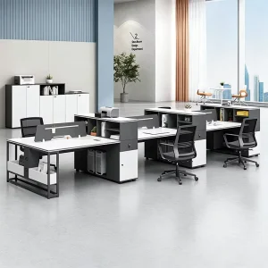 BGZ 005X Simple And Modern Combination Of Staff Desks And Chairs Staff Workstations With Six Seats Booth Finance