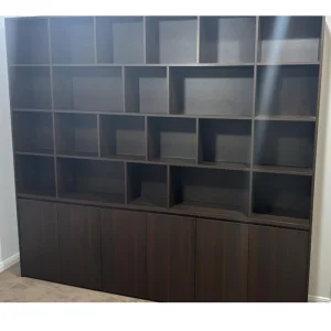 BN YW9906 California Walnuts Wood Grain Melamine Personal Customize Study Background Bookcase