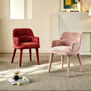 BST Luxury Scandinavian Design Contemporary Upholstered Superior Quality Fabric Velvet Dining Room Chairs
