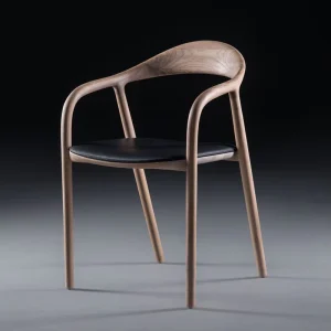 BST Natural Solid Wood Coffee Bar Restaurant Chair Solid Wood Dining Chair Wooden Dining Room Chairs for Restaurant and Hotel