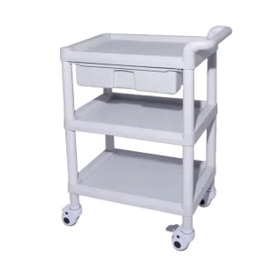 BT UY006 Hospital Three Shelves Cart Small Size ABS Utility Trolley Medication clinical Nursing Trolley Hospital Medical Trolley