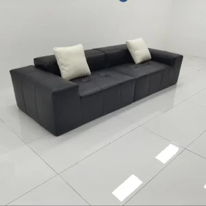 BZ E317# Modern 3 Seater Sectional Sofa Set Rectangle Shape PU Material 1 Year Warranty for Hotels or Apartments